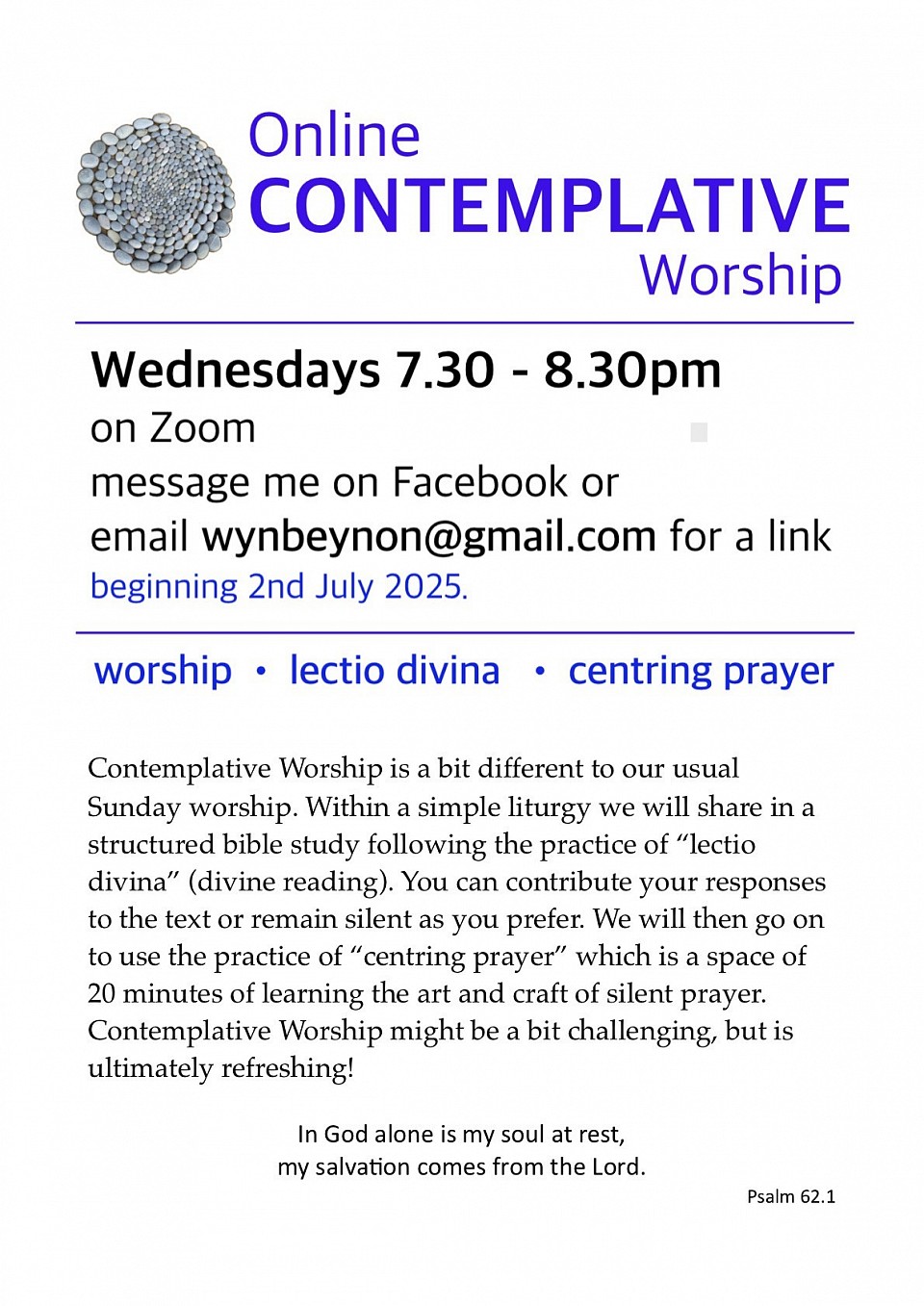 Contemplative Worship Flyer